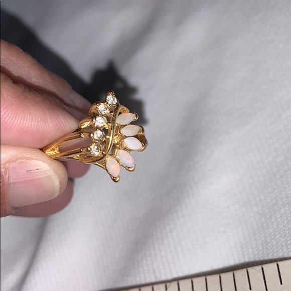 Opal garnet cluster costume jewelry rings GEP - Picture 2 of 6